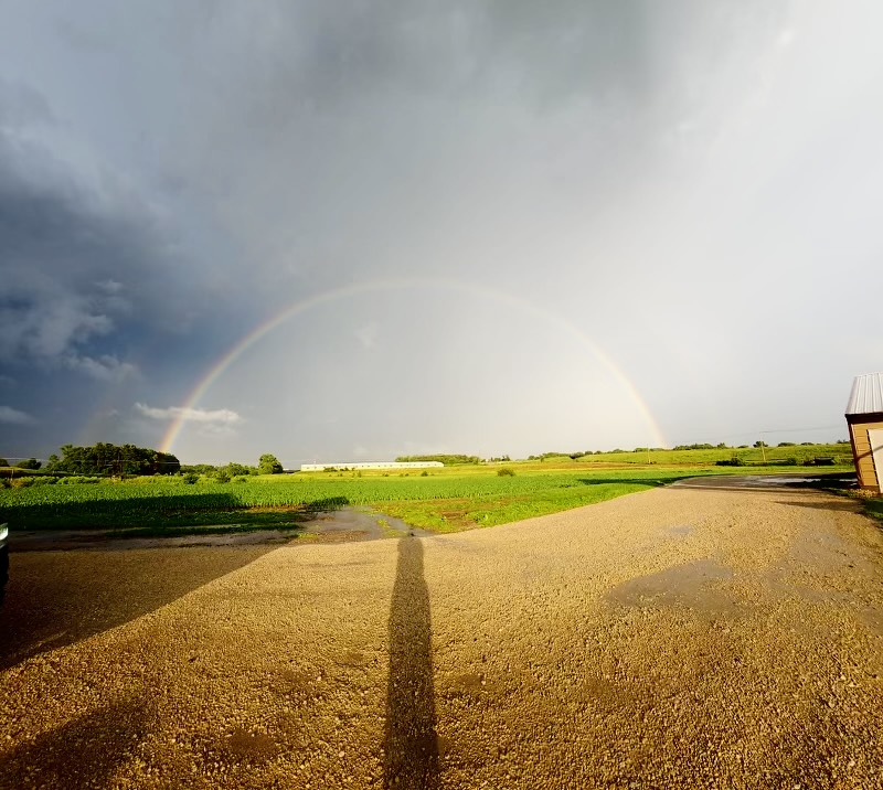 Rainbow Over the Farm